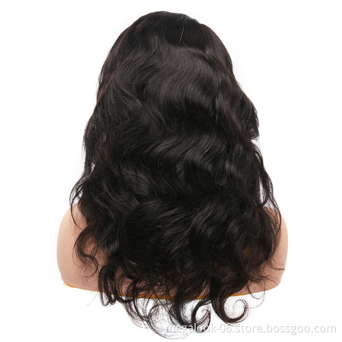 20 Inches 30 Inches Body Wave Raw Unprocessed Indian Remy Virgin Human Hair Perruque Full Lace Wig